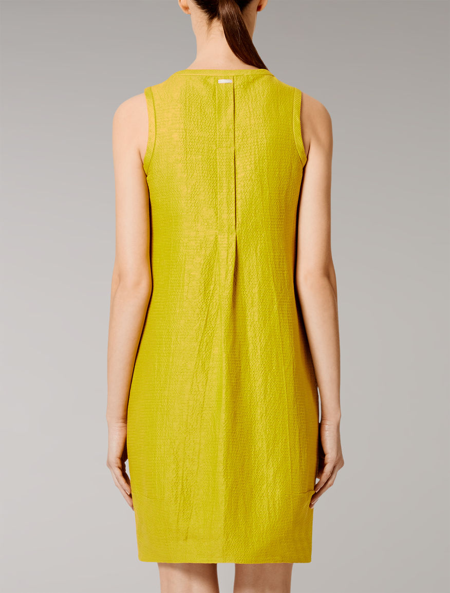Robe en ottoman de coton, ramie, soie