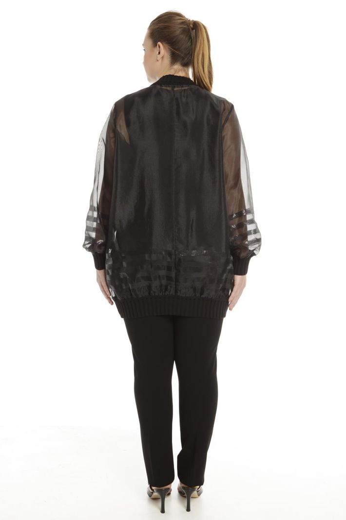 Bomber in organza con ricamo Diffusione Tessile Bomber in organza con ricamo Diffusione Tessile