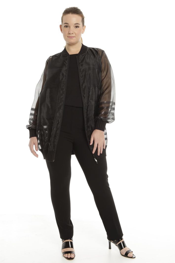 Bomber in organza con ricamo Diffusione Tessile Bomber in organza con ricamo Diffusione Tessile