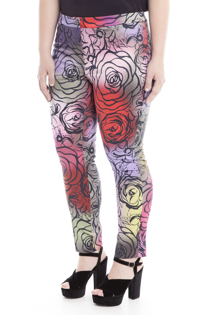 Pantalone in raso stampato Diffusione Tessile Pantalone in raso stampato Diffusione Tessile