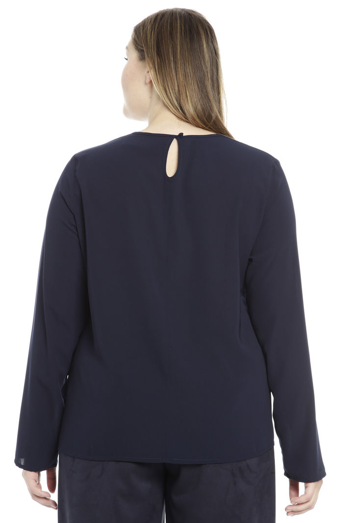 Blusa in crepe con ricamo Diffusione Tessile Blusa in crepe con ricamo Diffusione Tessile