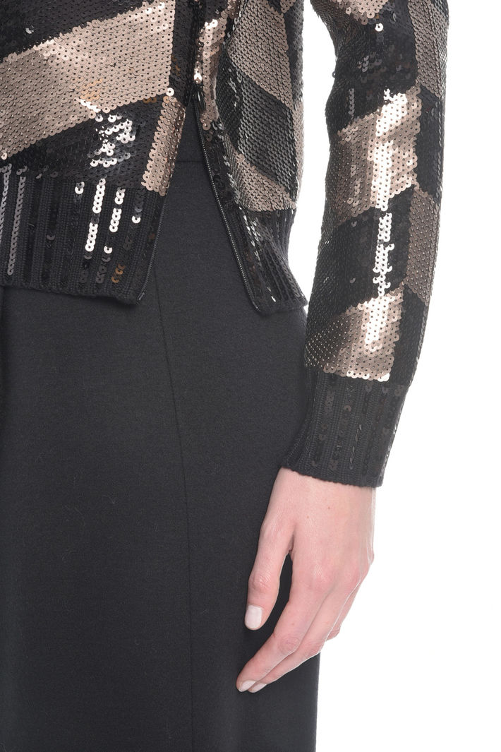 Maglia girocollo con paillettes Diffusione Tessile Maglia girocollo con paillettes Diffusione Tessile