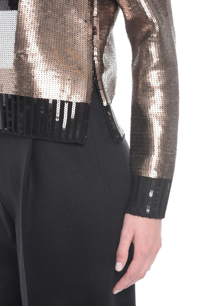Maglia girocollo con paillettes Diffusione Tessile Maglia girocollo con paillettes Diffusione Tessile