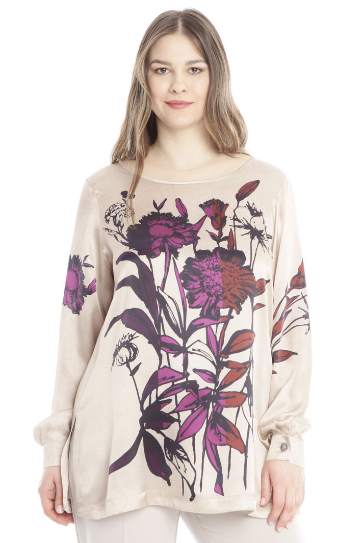 Blusa in raso di seta stampato Diffusione Tessile Blusa in raso di seta stampato Diffusione Tessile