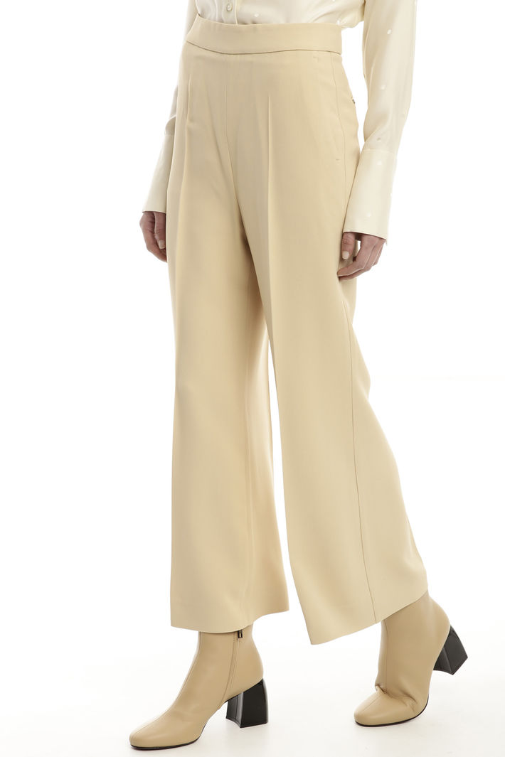 Pantalone cropped in viscosa Diffusione Tessile Pantalone cropped in viscosa Diffusione Tessile