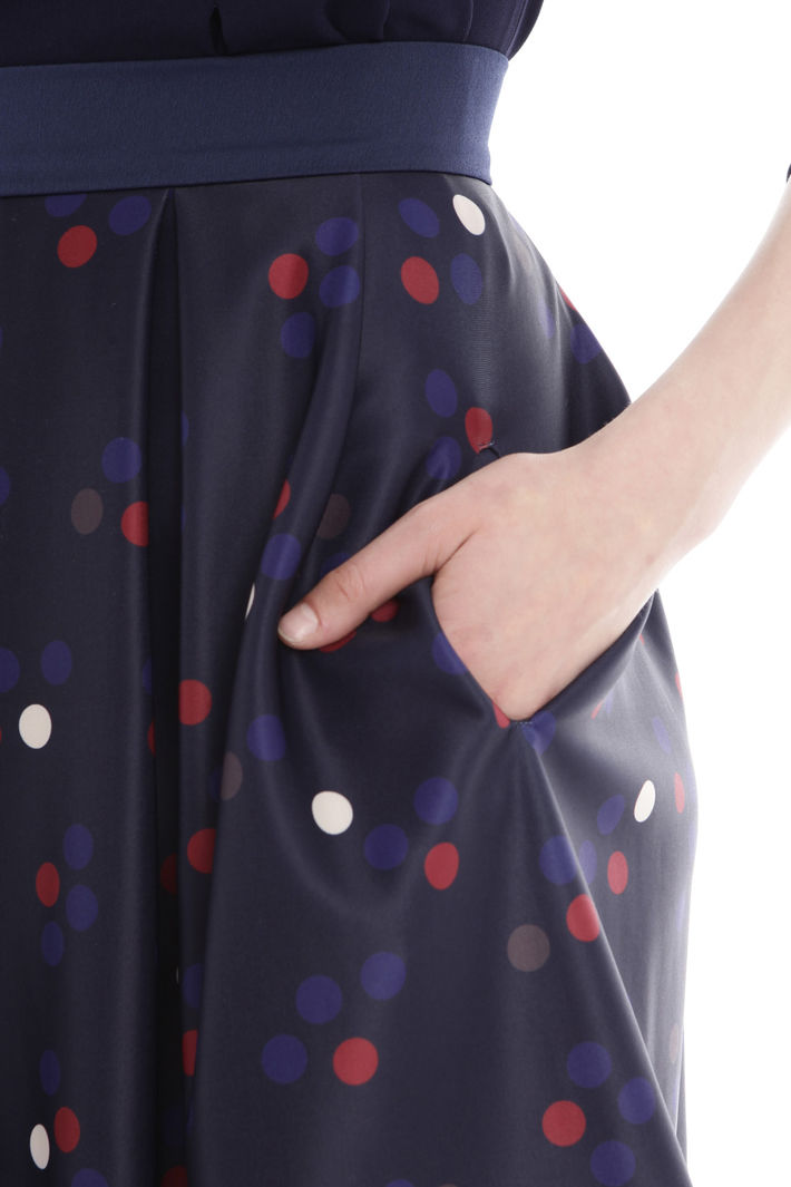 Gonna a pieghe con pois Diffusione Tessile Gonna a pieghe con pois Diffusione Tessile