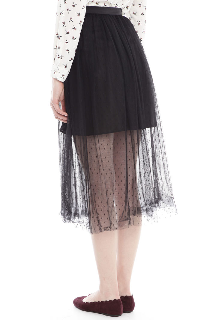 Gonna in tulle ricamato Diffusione Tessile Gonna in tulle ricamato Diffusione Tessile