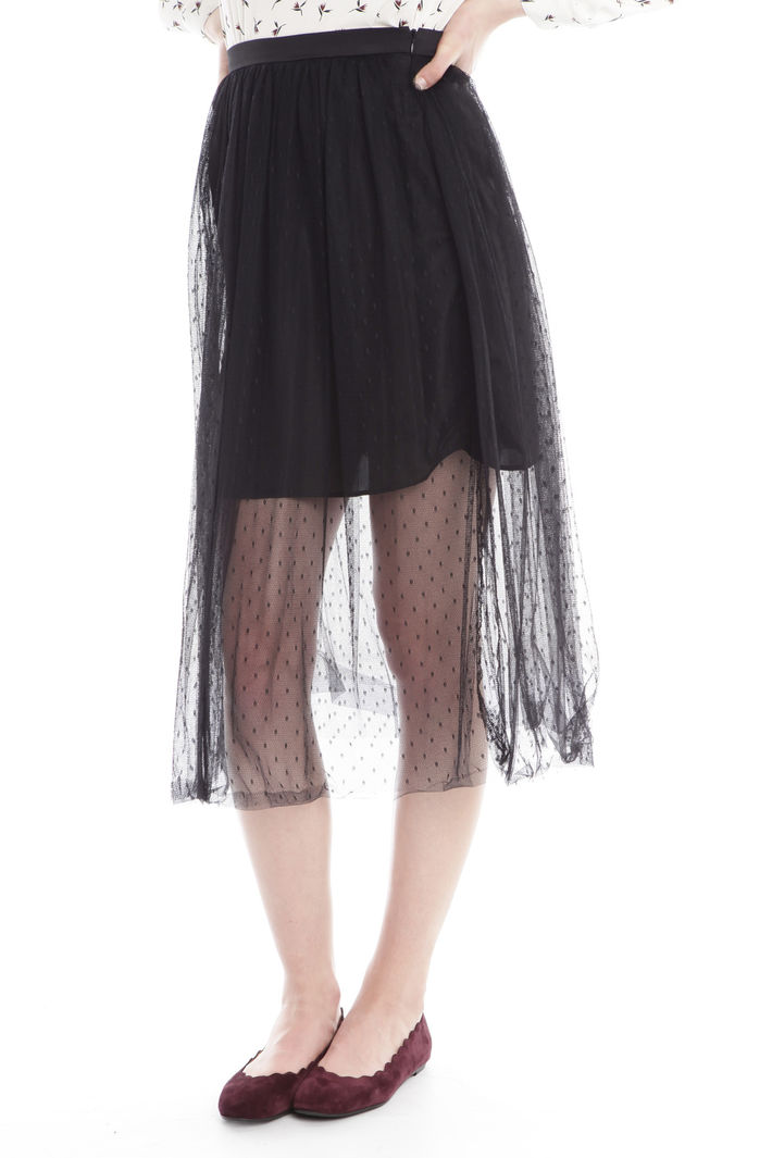 Gonna in tulle ricamato Diffusione Tessile Gonna in tulle ricamato Diffusione Tessile