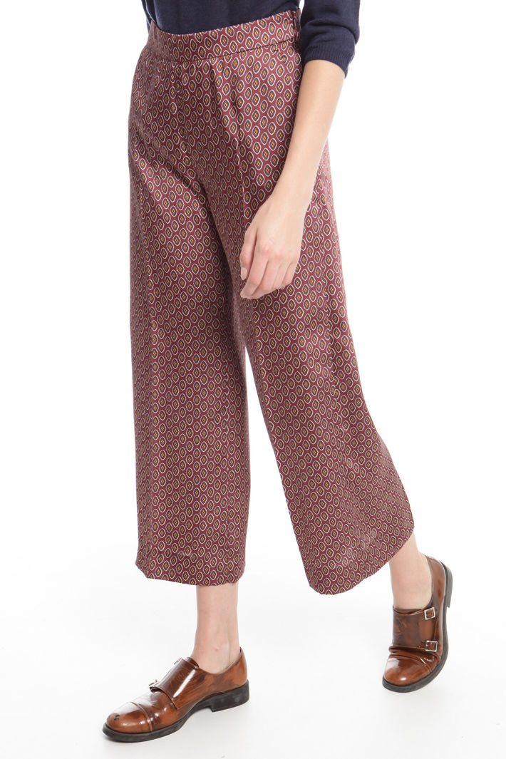 Pantalone cropped in twill stampato Fashion Market Pantalone cropped in twill stampato Fashion Market