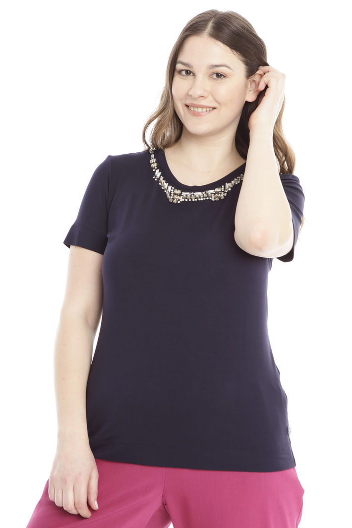 T-shirt con collo gioiello Diffusione Tessile T-shirt con collo gioiello Diffusione Tessile