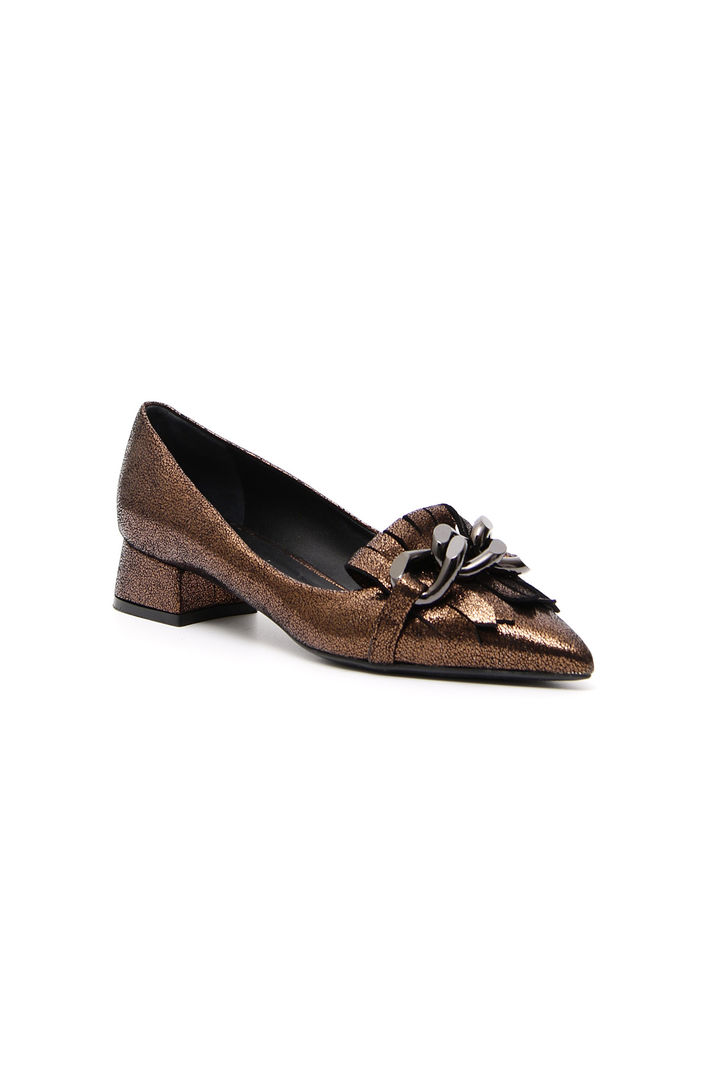Ballerina in pelle con frangia Diffusione Tessile Ballerina in pelle con frangia Diffusione Tessile