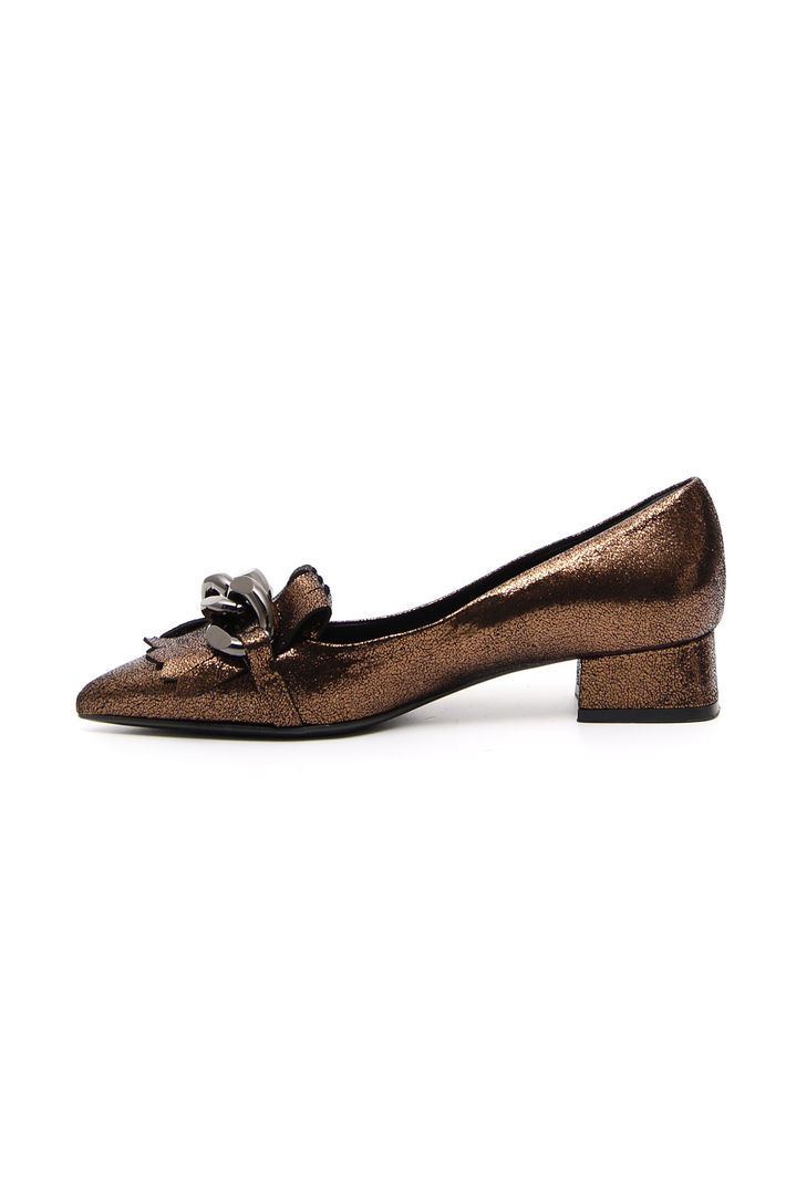 Ballerina in pelle con frangia Diffusione Tessile Ballerina in pelle con frangia Diffusione Tessile
