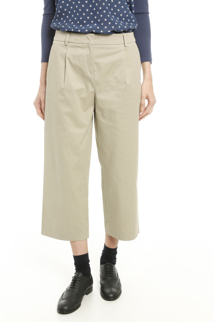 Pantaloni cropped in cotone Diffusione Tessile Pantaloni cropped in cotone Diffusione Tessile