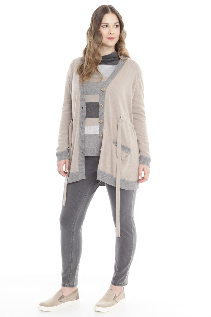 Cardigan lungo con coulisse Diffusione Tessile Cardigan lungo con coulisse Diffusione Tessile