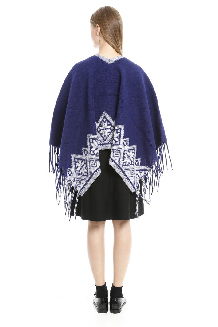 Poncho con fondo fantasia Fashion Market Poncho con fondo fantasia Fashion Market