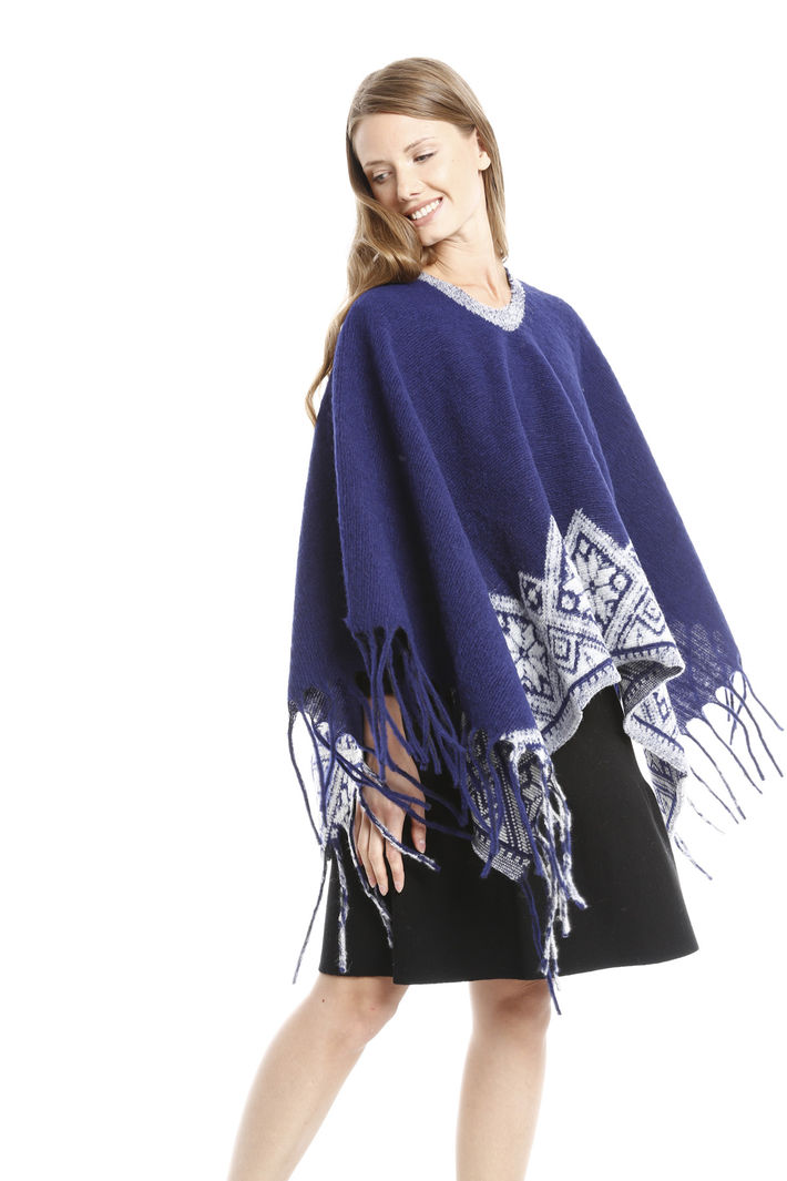 Poncho con fondo fantasia Fashion Market Poncho con fondo fantasia Fashion Market