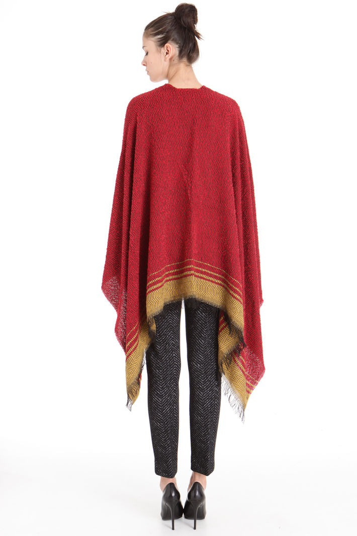 Poncho con fondo a contrasto Fashion Market Poncho con fondo a contrasto Fashion Market