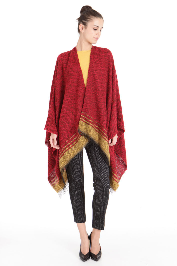 Poncho con fondo a contrasto Fashion Market Poncho con fondo a contrasto Fashion Market