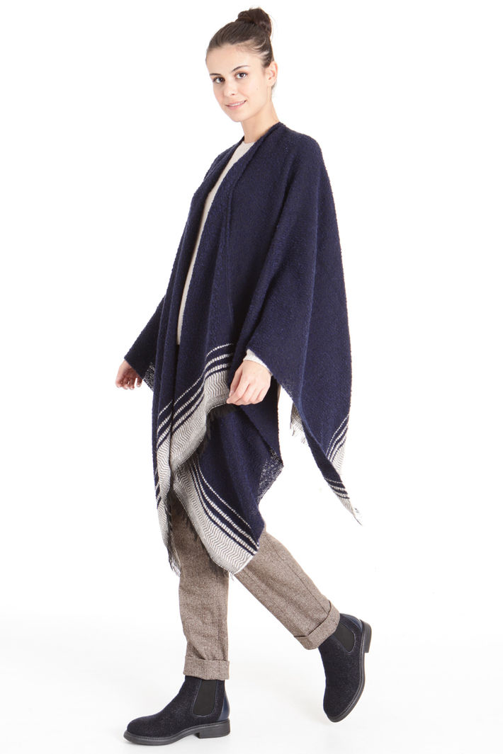 Poncho con fondo a contrasto Fashion Market Poncho con fondo a contrasto Fashion Market