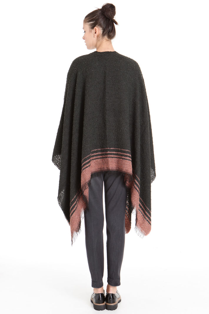 Poncho con fondo a contrasto Fashion Market Poncho con fondo a contrasto Fashion Market