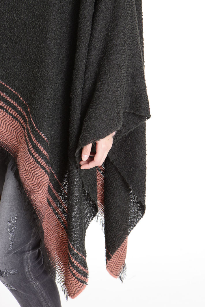 Poncho con fondo a contrasto Fashion Market Poncho con fondo a contrasto Fashion Market