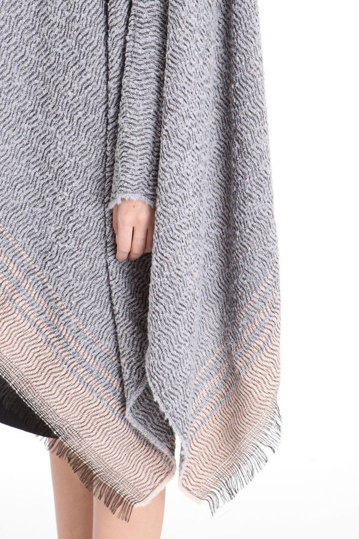 Poncho con fondo a contrasto Fashion Market Poncho con fondo a contrasto Fashion Market