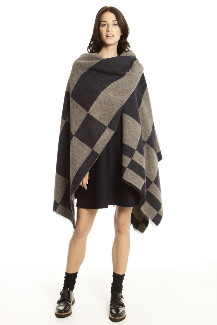 Poncho a quadri Fashion Market Poncho a quadri Fashion Market