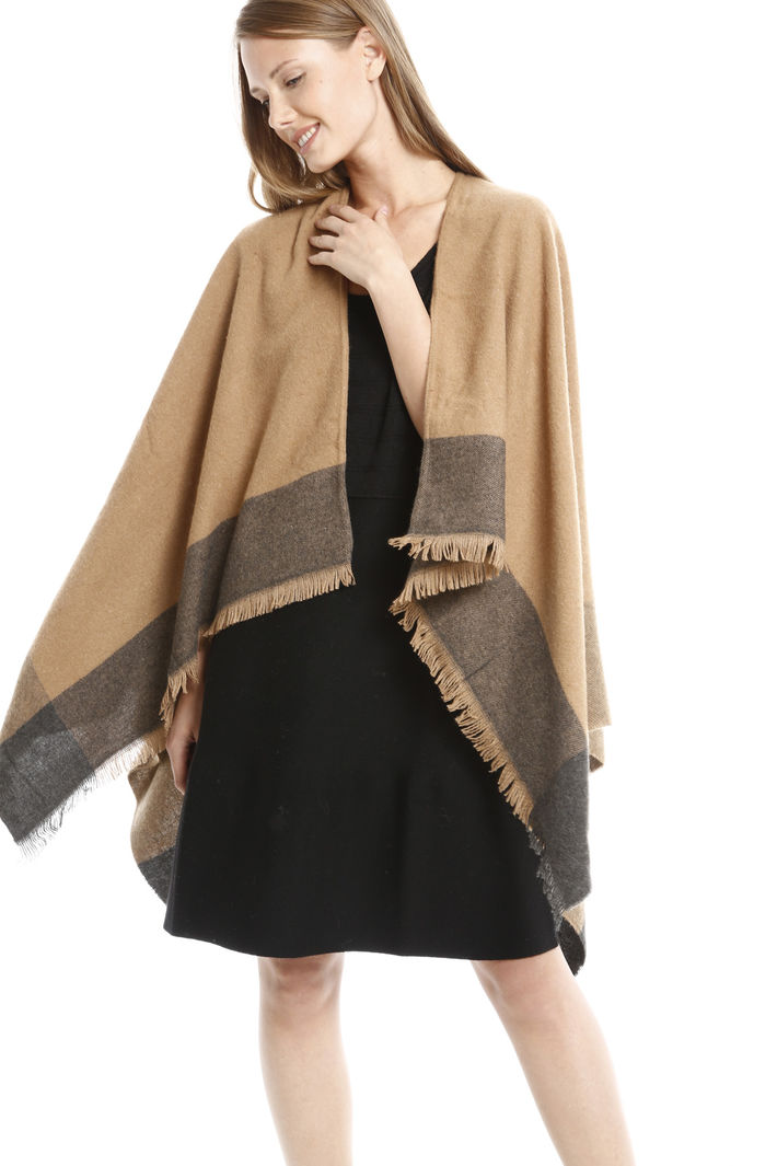 Poncho con fondo a contrasto Fashion Market Poncho con fondo a contrasto Fashion Market
