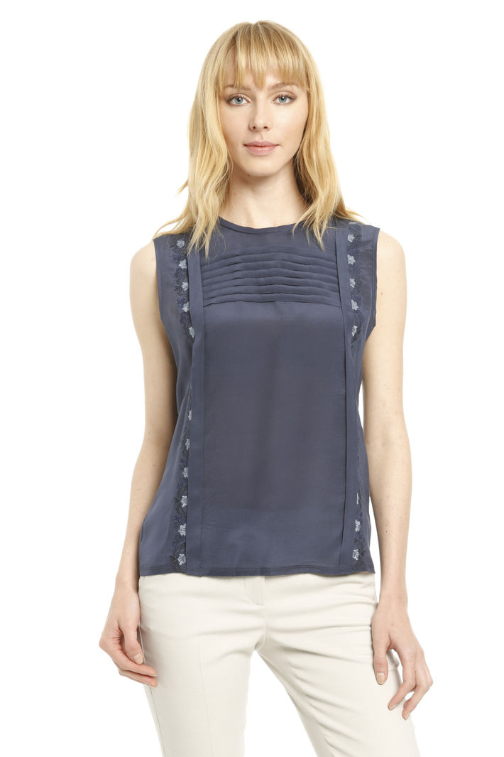 Top in seta con ricami Diffusione Tessile Top in seta con ricami Diffusione Tessile