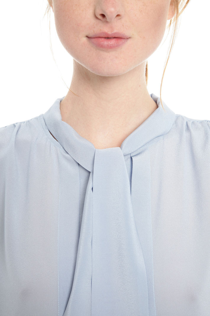 Top con scollo a sciarpa Diffusione Tessile Top con scollo a sciarpa Diffusione Tessile