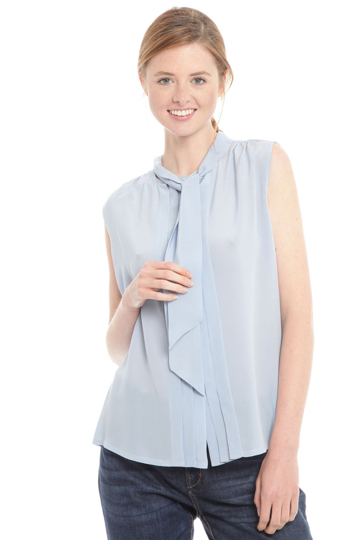 Top con scollo a sciarpa Diffusione Tessile Top con scollo a sciarpa Diffusione Tessile