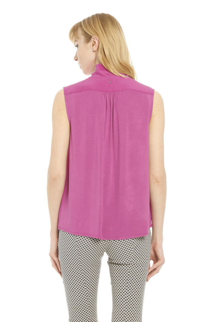 Top con scollo a sciarpa Diffusione Tessile Top con scollo a sciarpa Diffusione Tessile
