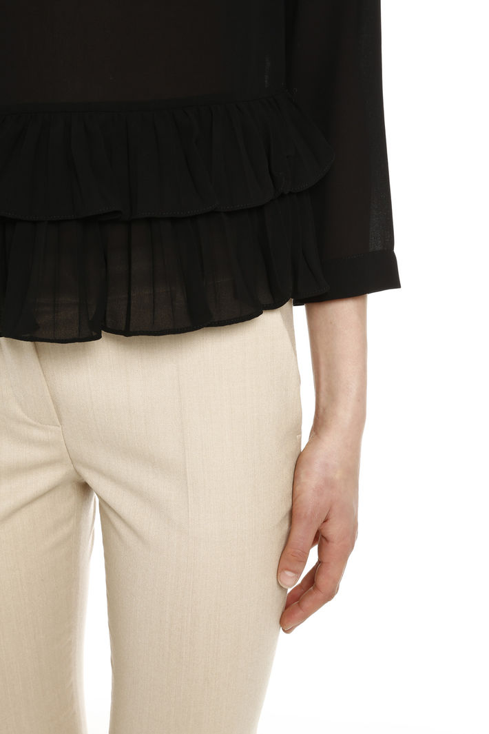 Blusa con fondo plissé Diffusione Tessile Blusa con fondo plissé Diffusione Tessile
