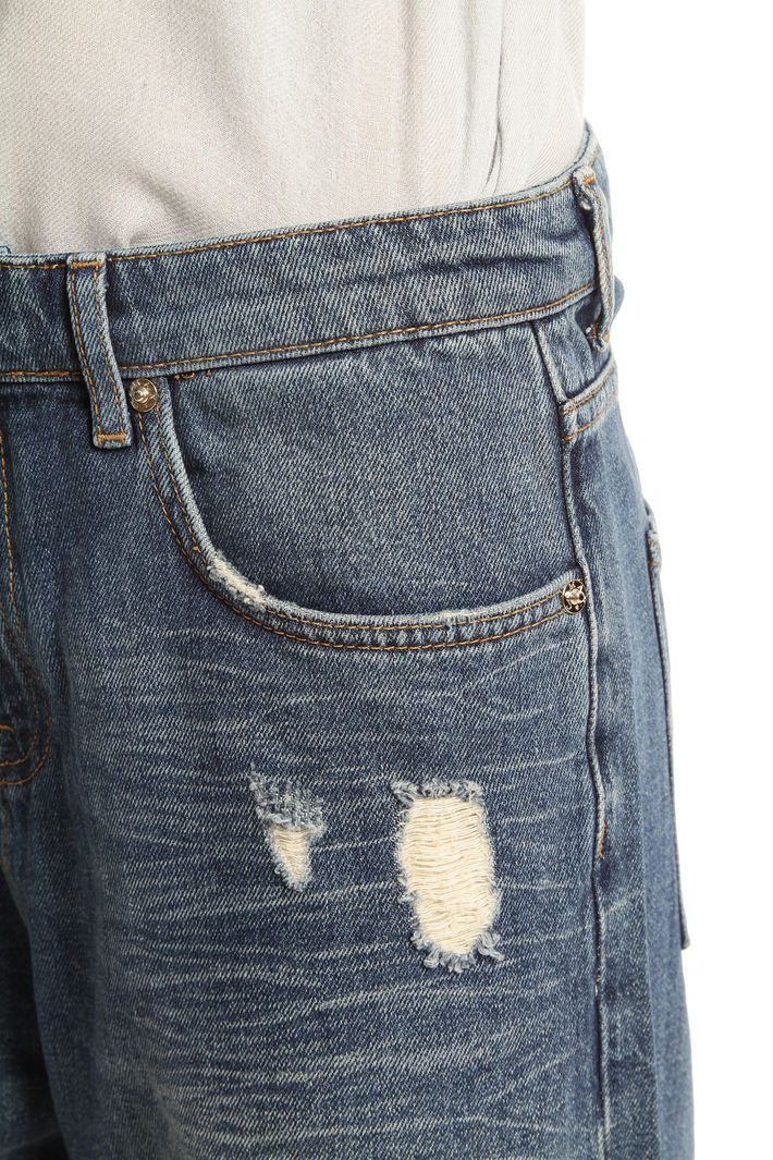 Jeans cropped in denim Diffusione Tessile Jeans cropped in denim Diffusione Tessile
