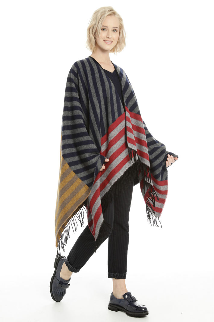 Poncho over con frange Fashion Market Poncho over con frange Fashion Market