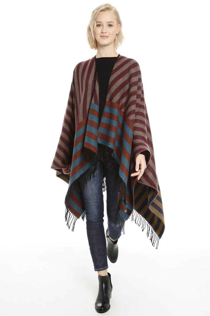 Poncho over con frange Fashion Market Poncho over con frange Fashion Market