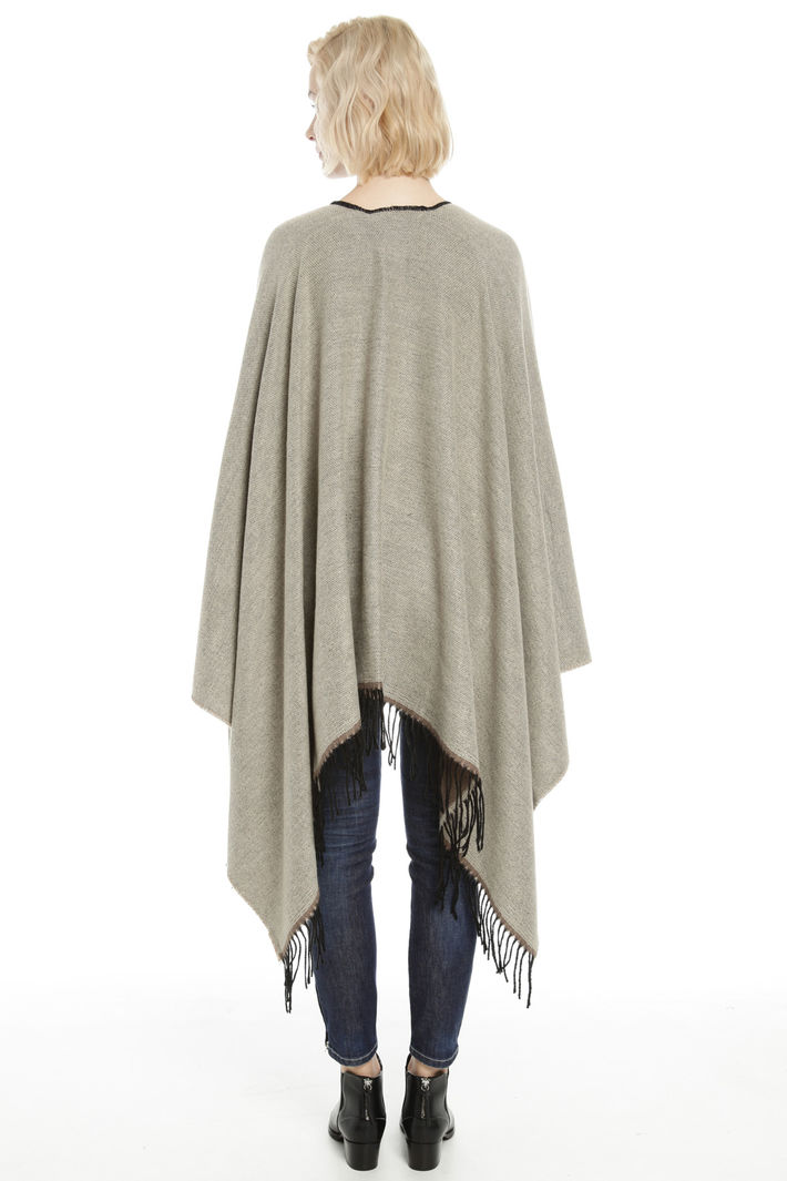 Poncho con cinturino in pelle Fashion Market Poncho con cinturino in pelle Fashion Market