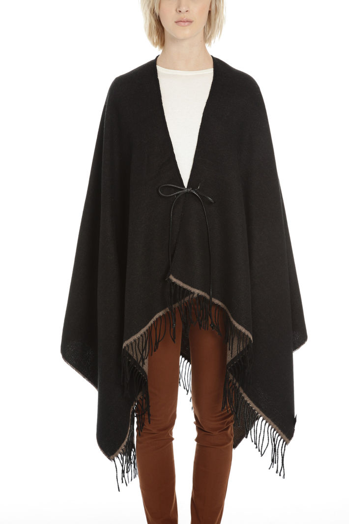Poncho con cinturino in pelle Fashion Market Poncho con cinturino in pelle Fashion Market
