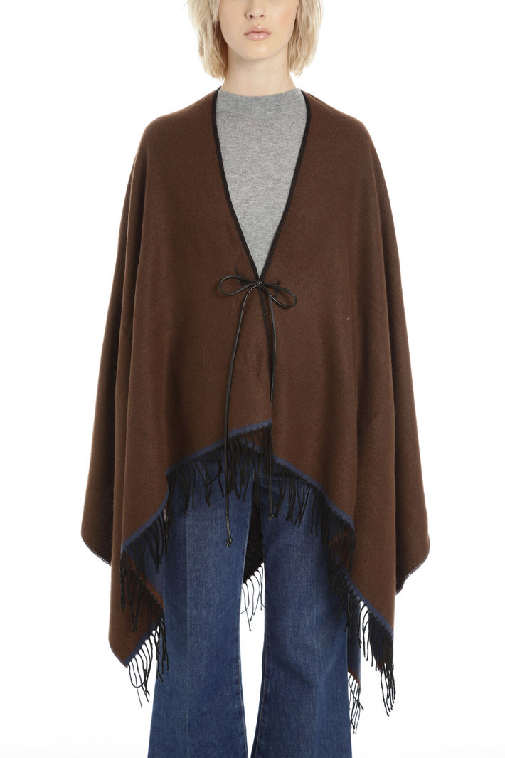 Poncho con cinturino in pelle Fashion Market Poncho con cinturino in pelle Fashion Market