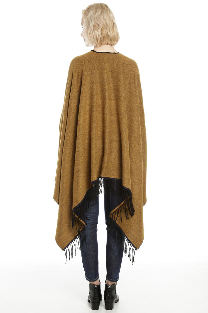 Poncho con cinturino in pelle Fashion Market Poncho con cinturino in pelle Fashion Market