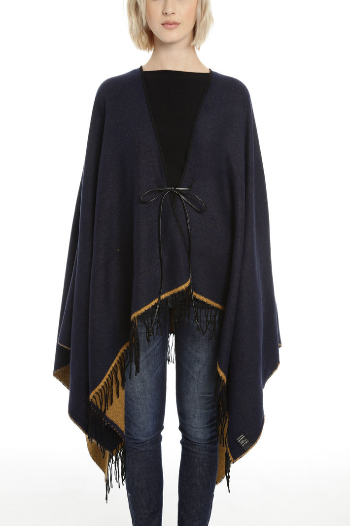 Poncho con cinturino in pelle Fashion Market Poncho con cinturino in pelle Fashion Market