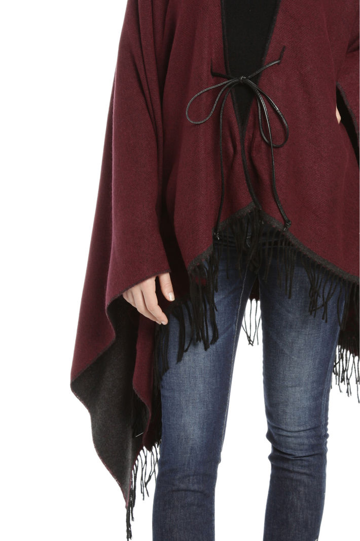 Poncho con cinturino in pelle Fashion Market Poncho con cinturino in pelle Fashion Market