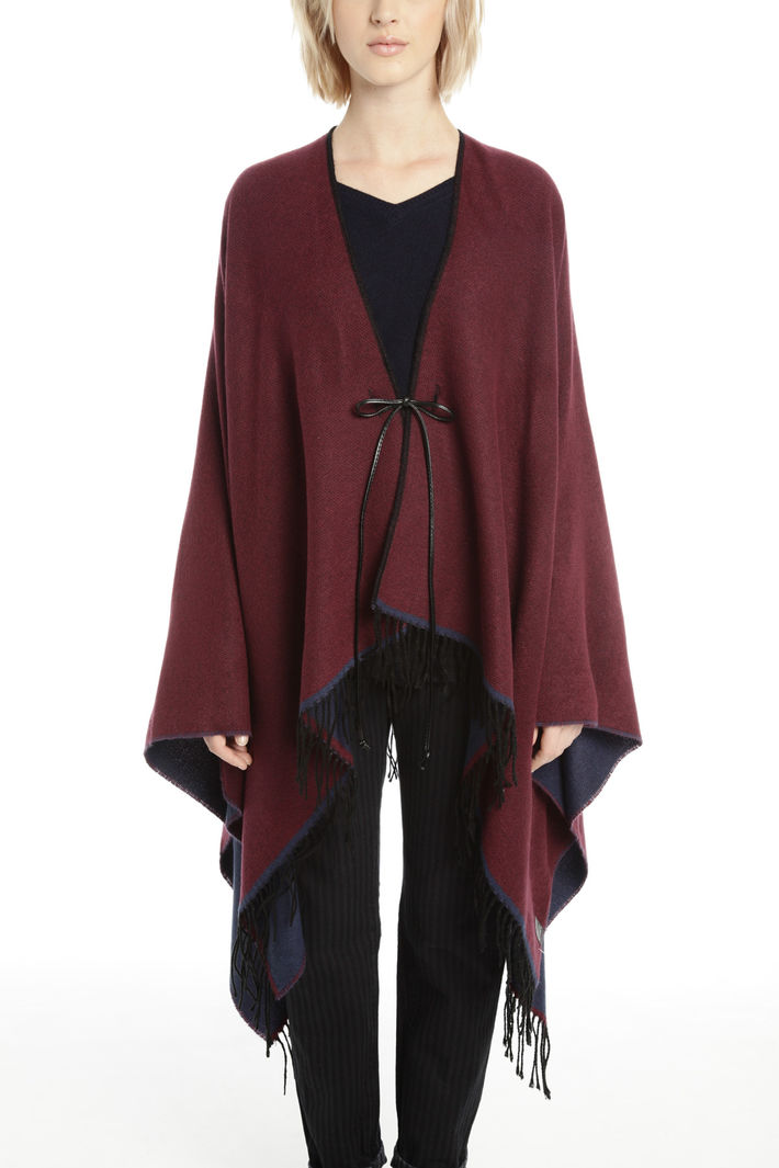 Poncho con cinturino in pelle Fashion Market Poncho con cinturino in pelle Fashion Market