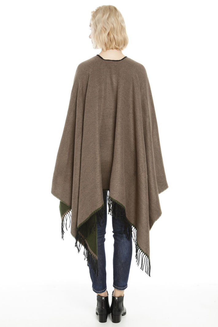 Poncho con cinturino in pelle Fashion Market Poncho con cinturino in pelle Fashion Market