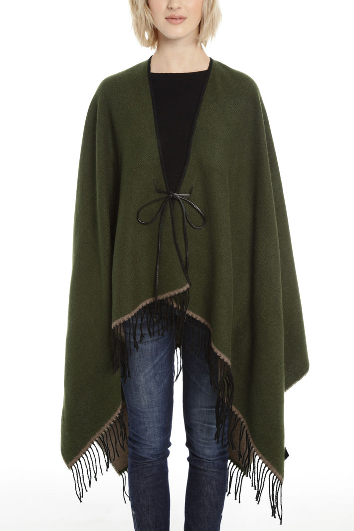 Poncho con cinturino in pelle Fashion Market Poncho con cinturino in pelle Fashion Market