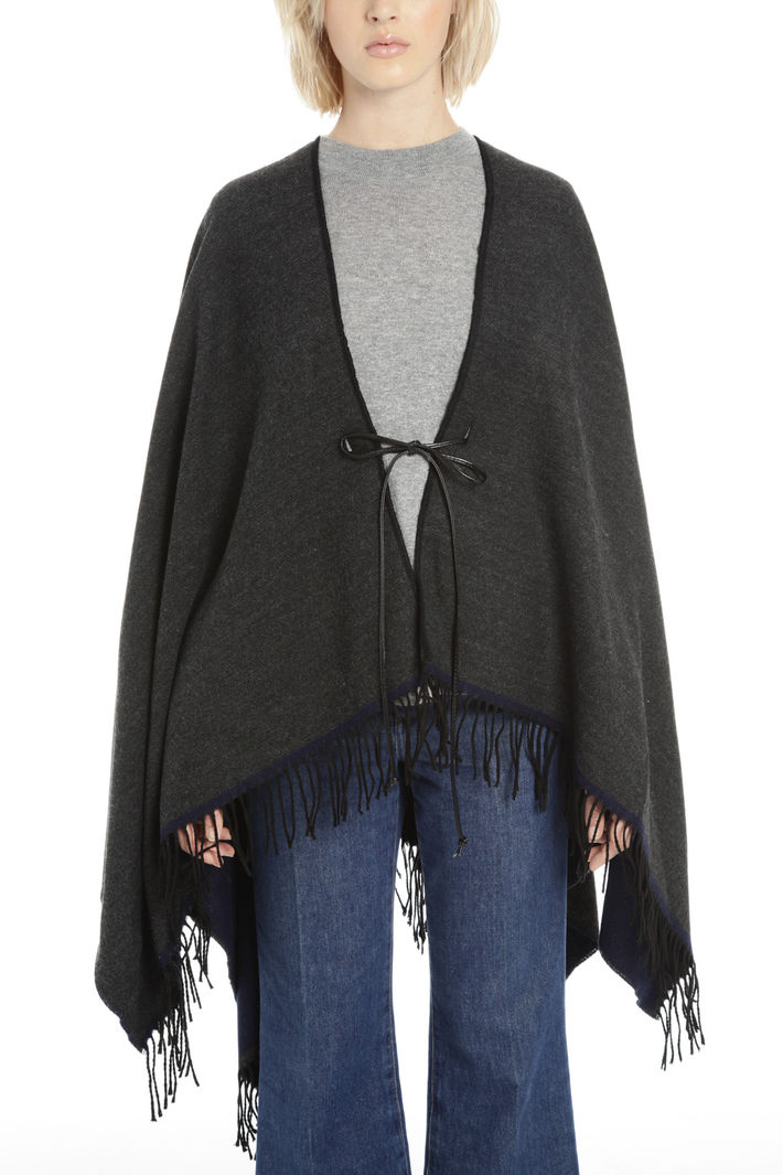 Poncho con cinturino in pelle Fashion Market Poncho con cinturino in pelle Fashion Market