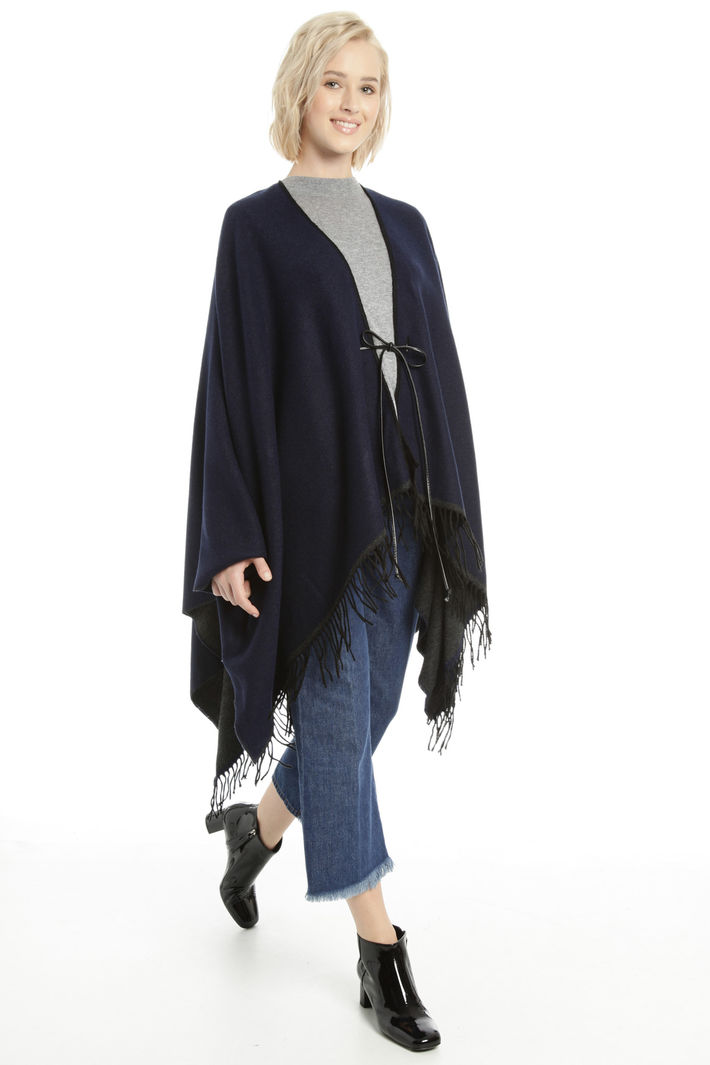Poncho con cinturino in pelle Fashion Market Poncho con cinturino in pelle Fashion Market