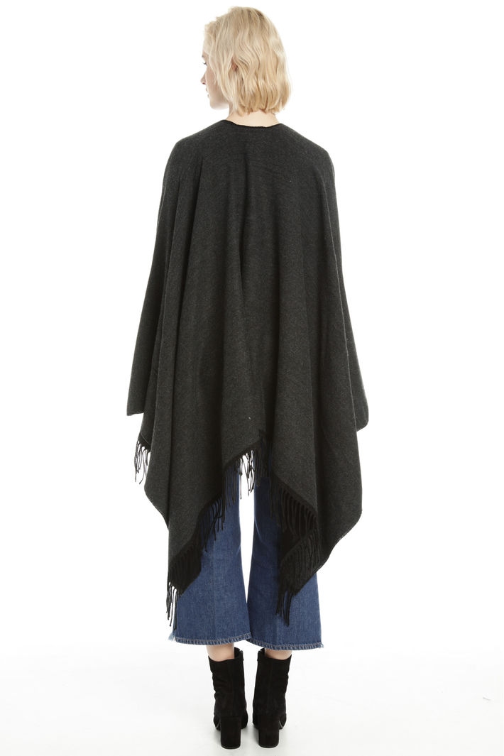 Poncho con cinturino in pelle Fashion Market Poncho con cinturino in pelle Fashion Market