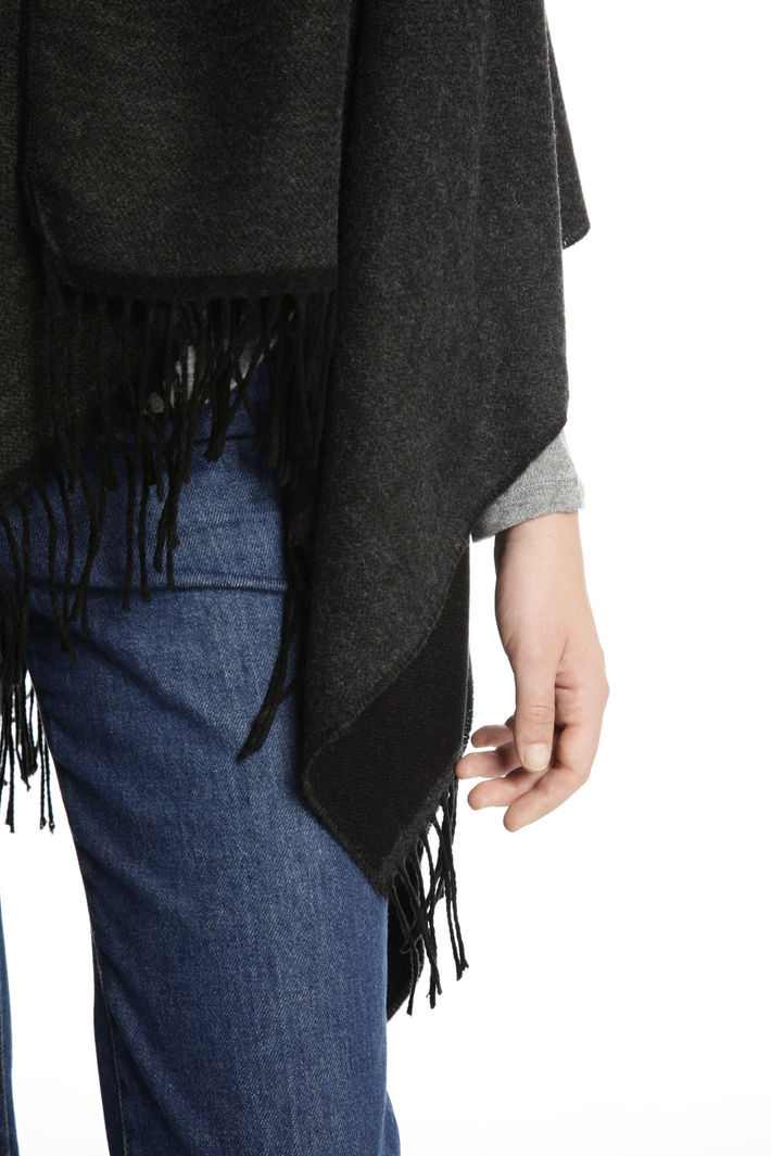 Poncho con cinturino in pelle Fashion Market Poncho con cinturino in pelle Fashion Market