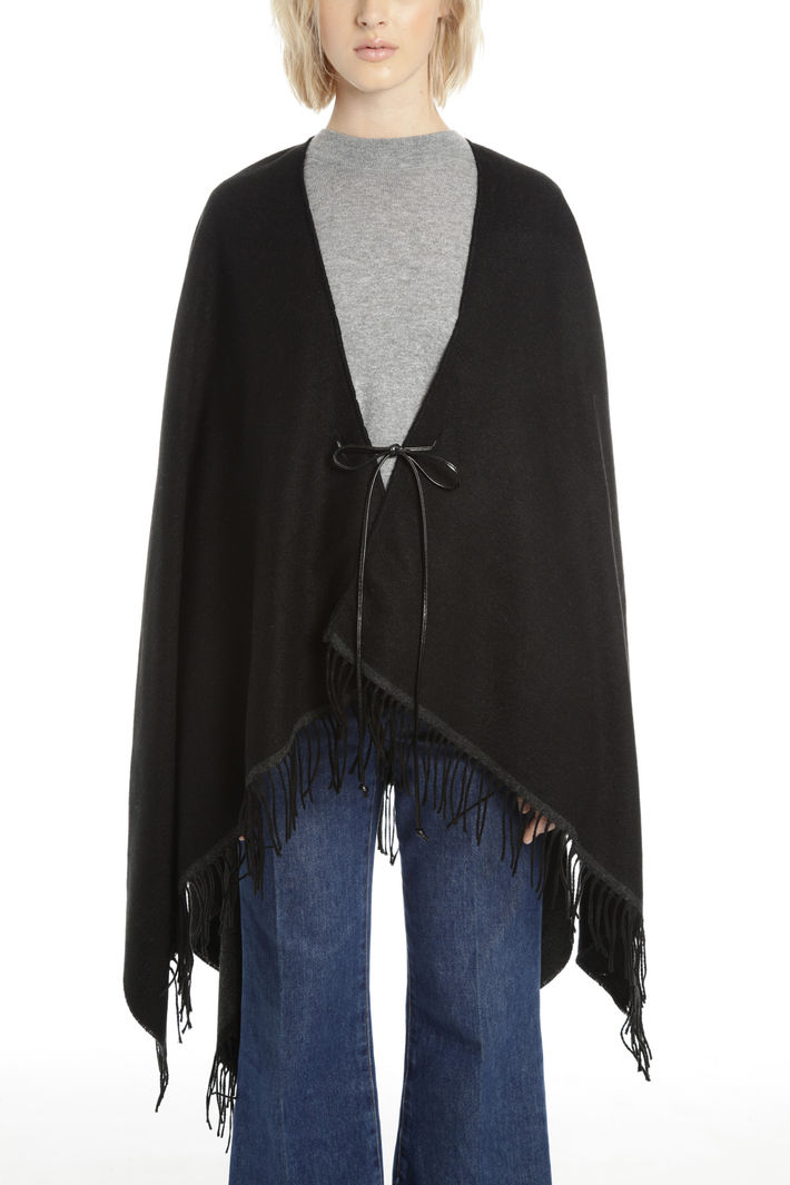 Poncho con cinturino in pelle Fashion Market Poncho con cinturino in pelle Fashion Market